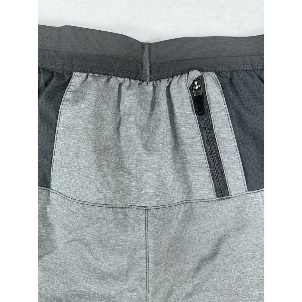 Nike Men's Dri-FIT Running Shorts Gray 2-in-1 Athletic Workout Size Small